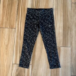 Nike Black Patterned Leggings